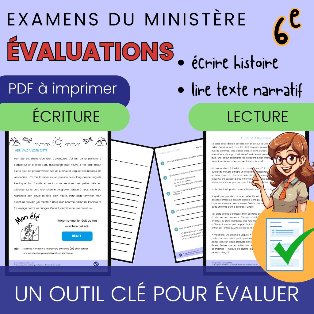 Évaluation lecture écriture 6e année